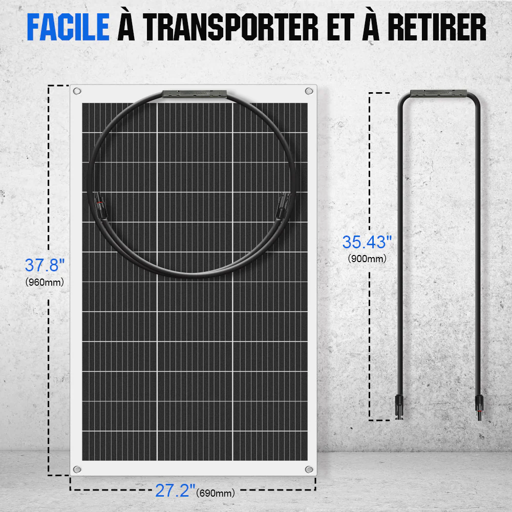 130W 260W 390W 520W 12V 1/2/3/4-panneau Solaire Autonome avec Batterie au Lithium - Image 3