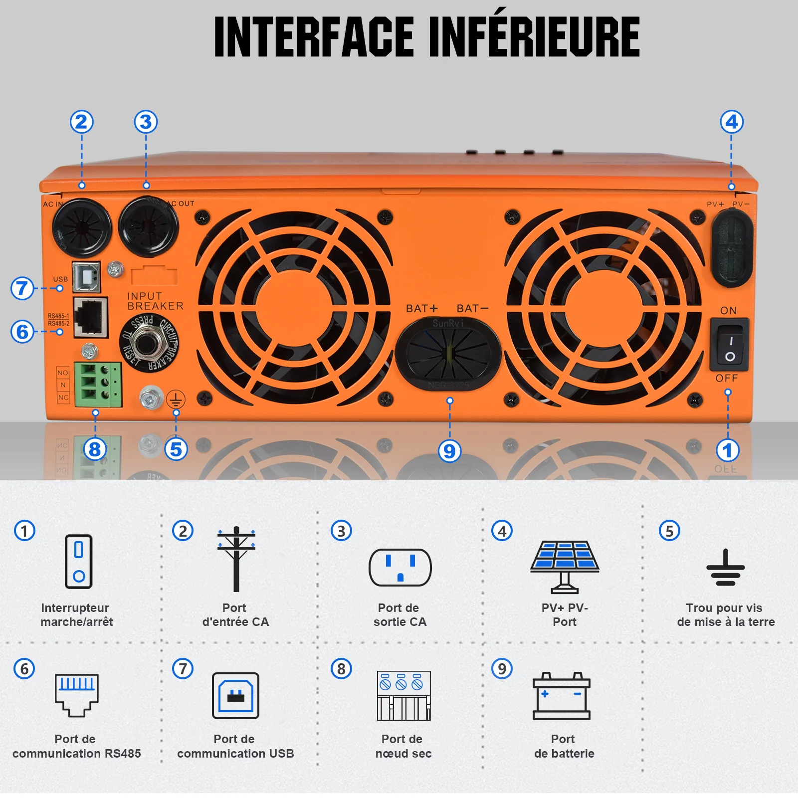 Eco-Worthy Kit Solaire Autonome 5kW avec Batterie LiFePO4 Rackable 5.12kwh / 10.24kWh - Image 9