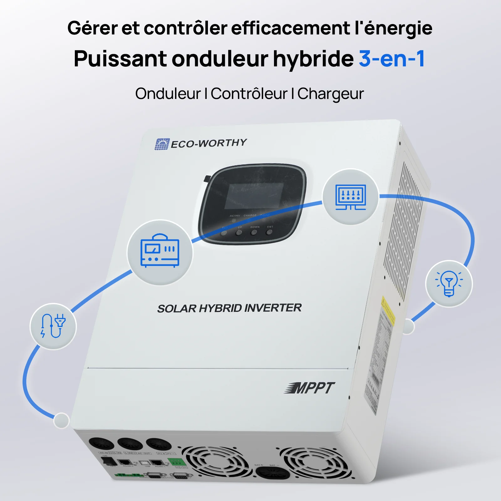 Eco-Worthy Kit Solaire Autonome 3kW avec Batterie LiFePO4 Rackable 5.12kwh - Image 11