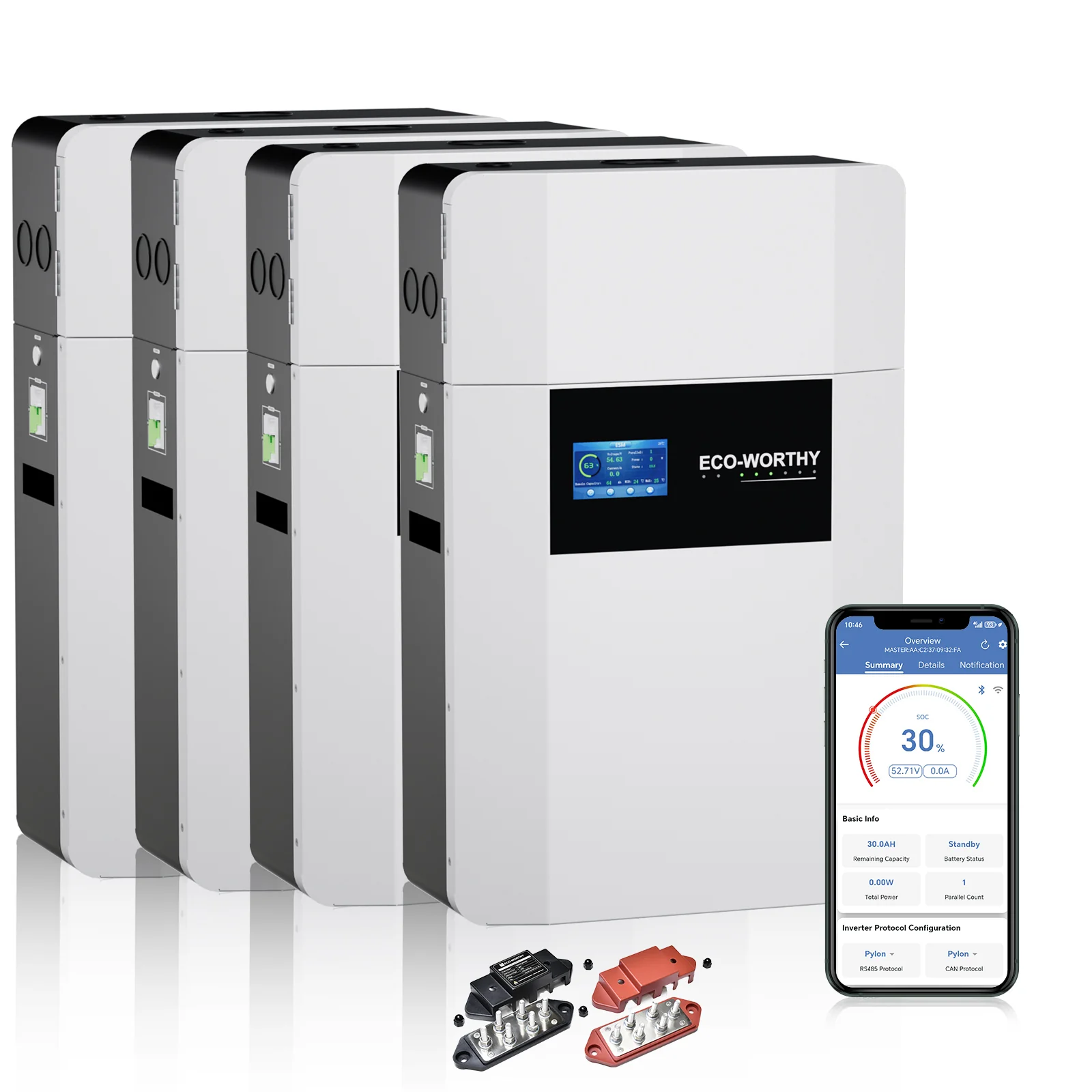 Eco-Worthy Batterie murale lithium 48V 100Ah LiFePO4 – Charge basse température -20°C - Image 10