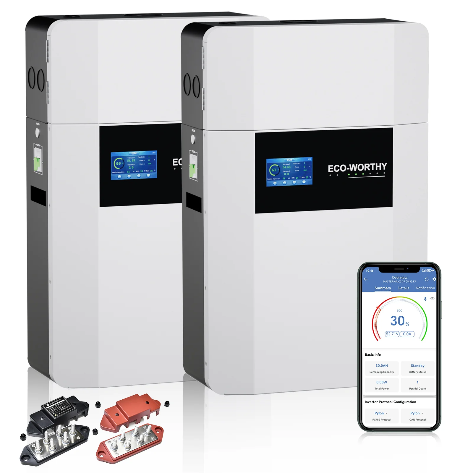 Eco-Worthy Batterie murale lithium 48V 100Ah LiFePO4 – Charge basse température -20°C - Image 11
