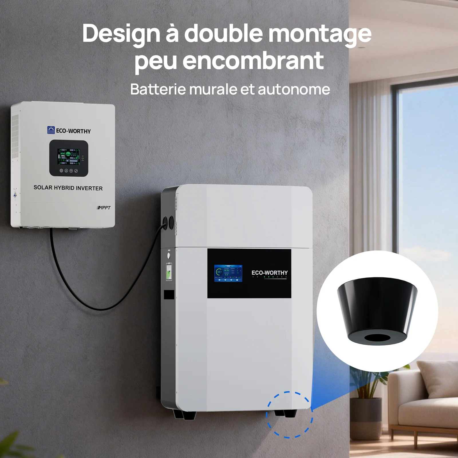 Eco-Worthy Batterie murale lithium 48V 100Ah LiFePO4 – Charge basse température -20°C - Image 5