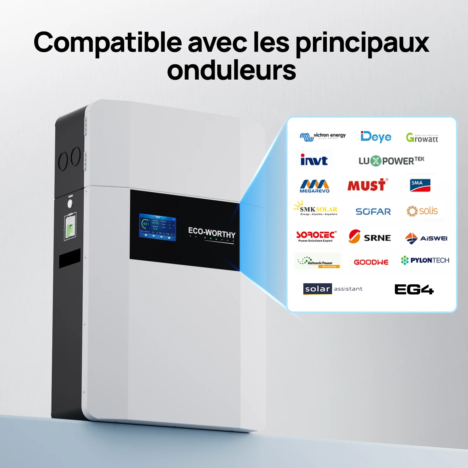 Eco-Worthy Batterie murale lithium 48V 100Ah LiFePO4 – Charge basse température -20°C - Image 8