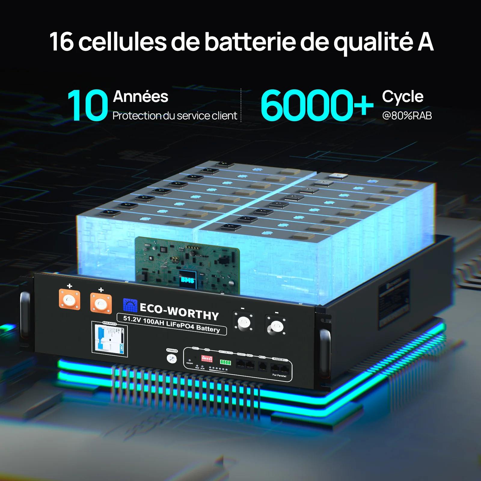 Eco-Worthy Kit Solaire Autonome 3kW avec Batterie LiFePO4 Rackable 5.12kwh - Image 10