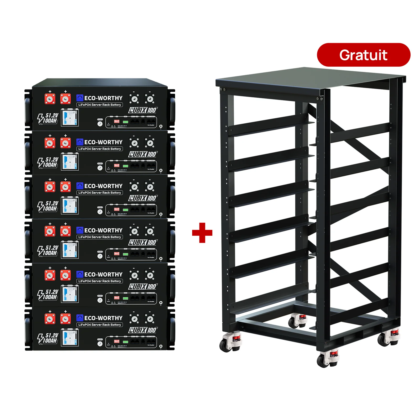 Eco-Worthy Batterie lithium rack LiFePO4 48V 100Ah  avec Bluetooth et WiFi | IEC 61000 et Garantie 10 ans - Image 17