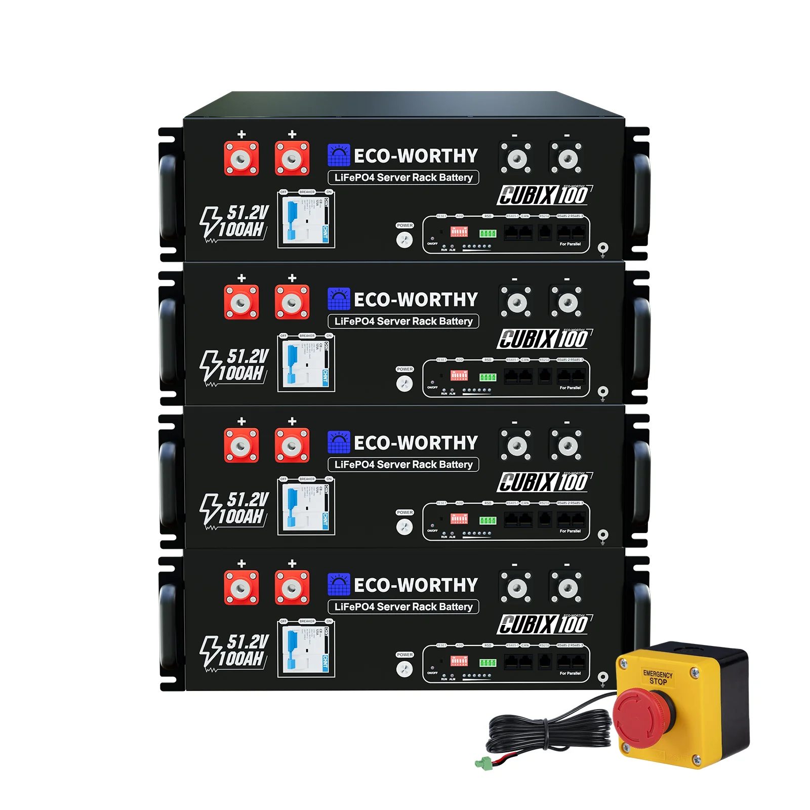 Eco-Worthy Batterie lithium rack LiFePO4 48V 100Ah  avec Bluetooth et WiFi | IEC 61000 et Garantie 10 ans - Image 19