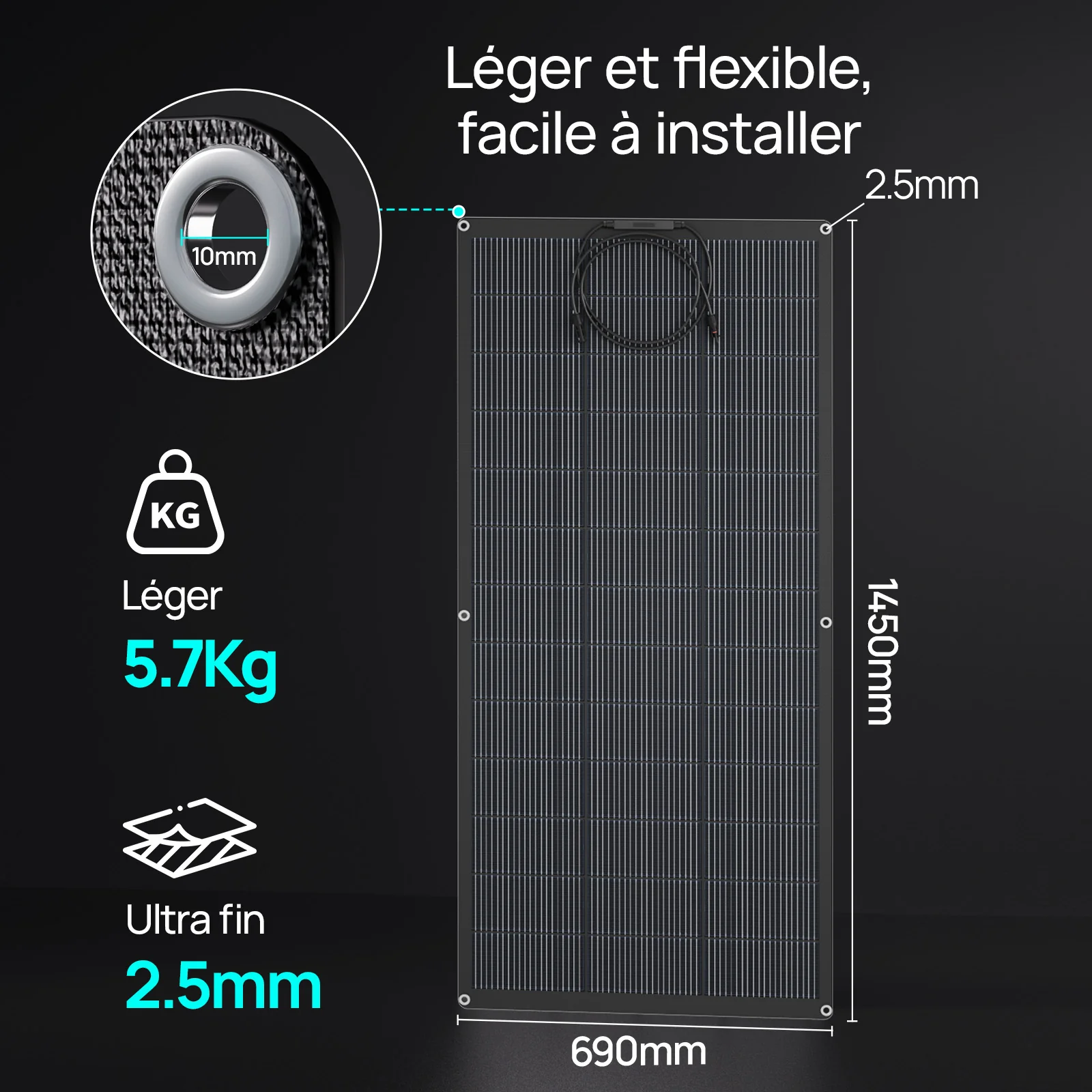 Eco-Worthy Panneau solaire Mono Flexible 200W - Image 6